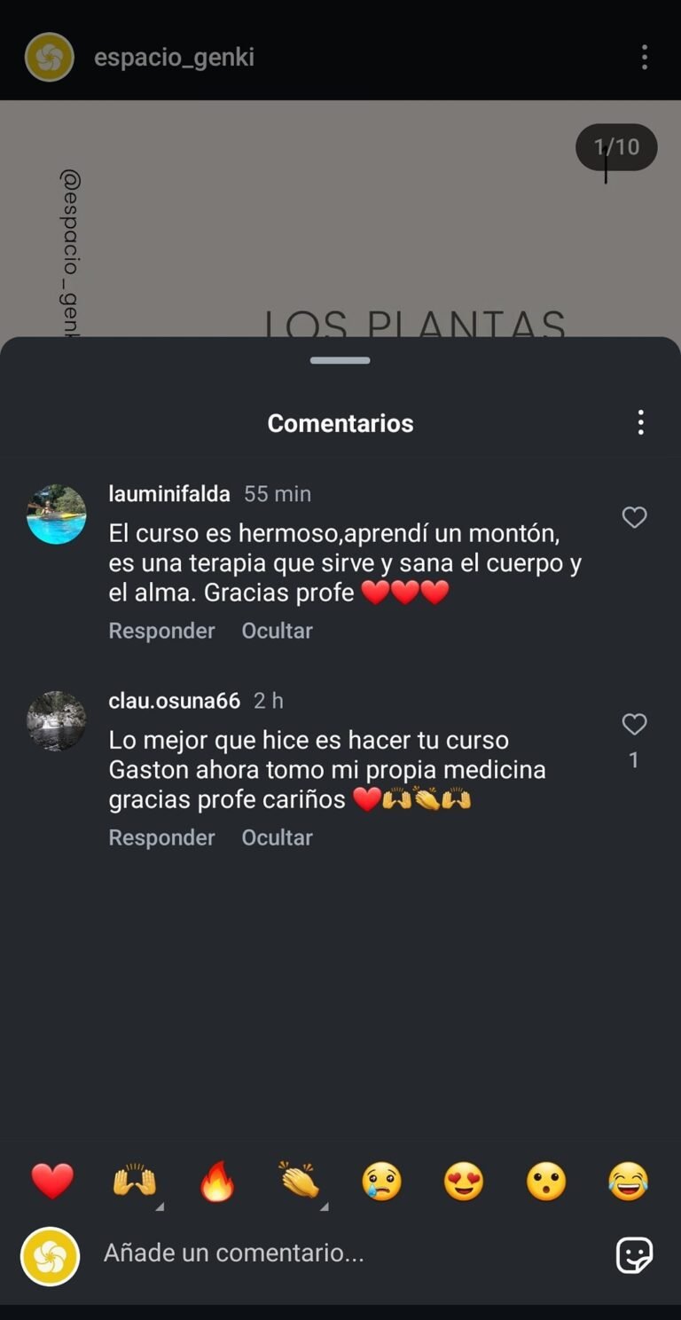 Testimonio recibido por Instagram